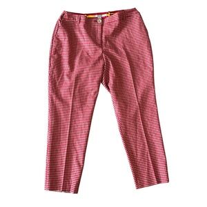 Boden Red Gingham Wool Blend Ankle
Trousers - US 10 / UK 14